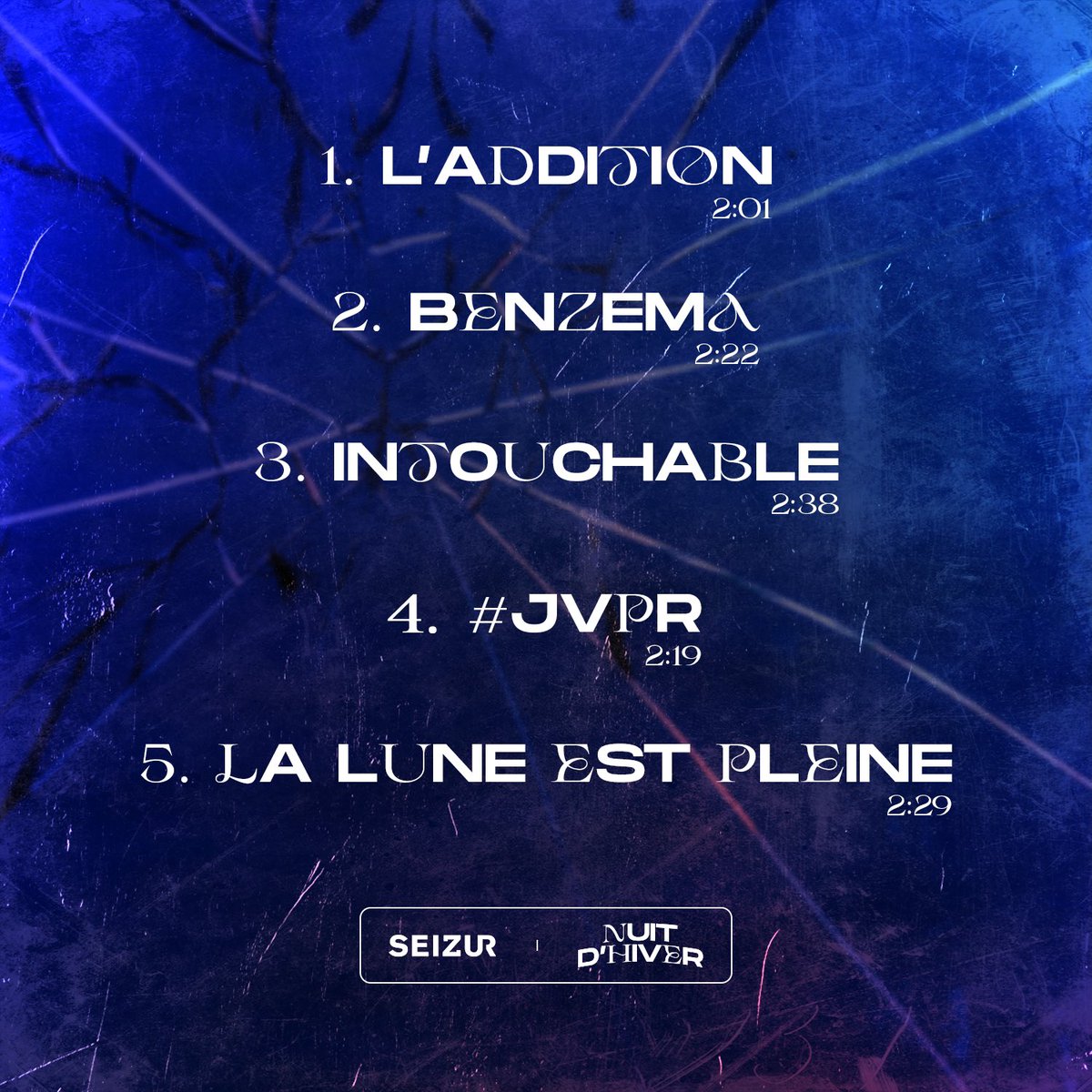 seizuroff's tweet photo. NOUVEL EP LE 28 AVRIL ❄️

👉🏼 https://t.co/sfijRwtVWo https://t.co/v1nfk1QrhR