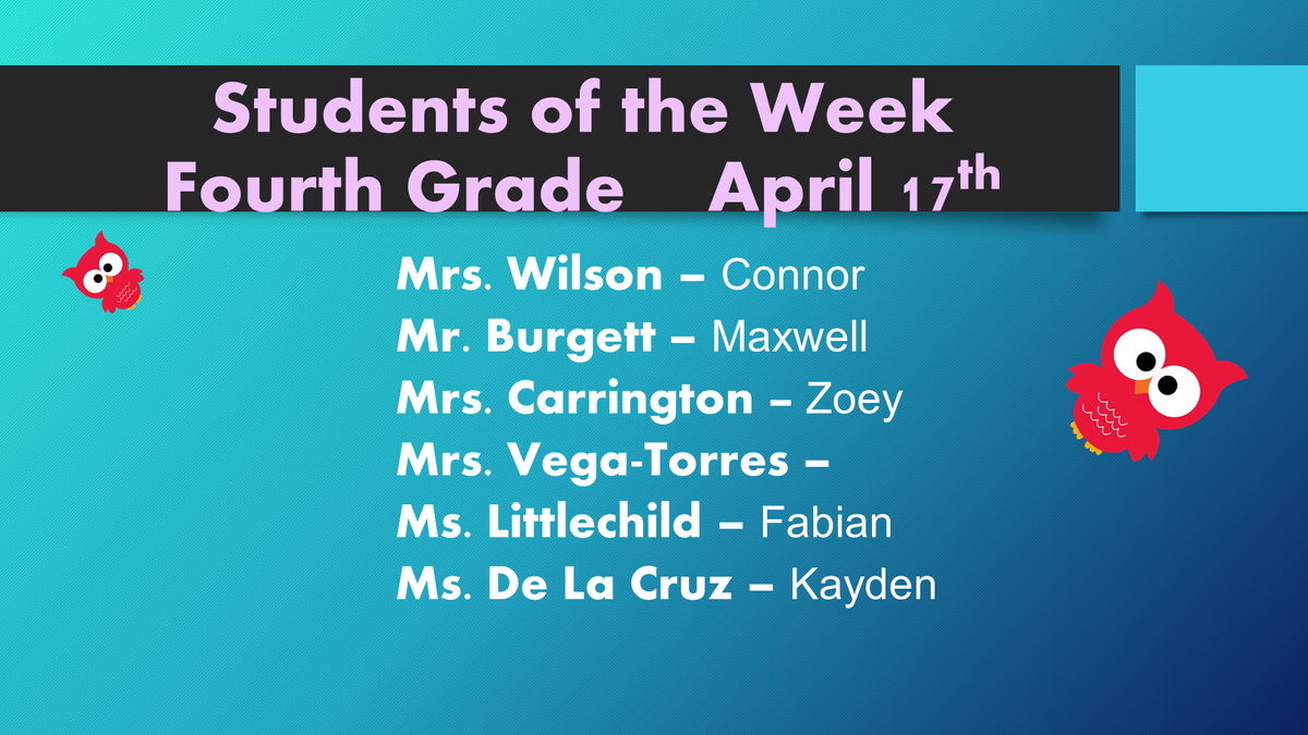 forestcityelem's tweet photo. Let's give a shout out to our fantastic Students of the Week! Congratulations!! https://t.co/4j4SrTblz6