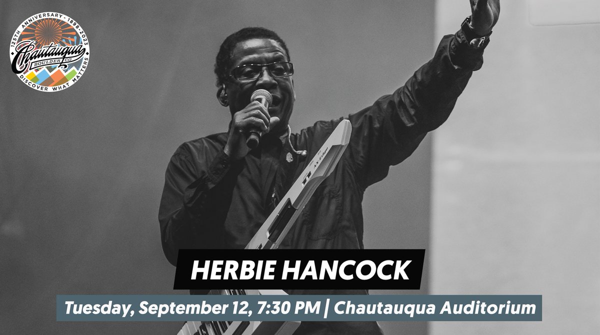 Modern Jazz Daily (@modernjazzdaily) on Twitter photo herbiehancock: RT <a href="/Z2Entertainment/">Z2 Entertainment</a>: .<a href="/herbiehancock/">Herbie Hancock</a>'s <a href="/colo_chautauqua/">Colorado Chautauqua</a> show on September 12 is on sale now! Get your tickets at loom.ly/43hPnPQ
Presented <a href="/973KBCO/">97.3 KBCO</a>. herbiehancock: RT <a href="/Z2Entertainment/">Z2 Entertainment</a>: .<a href="/herbiehancock/">Herbie Hancock</a>'s <a href="/colo_chautauqua/">Colorado Chautauqua</a> show on September 12 is on sale now! Get your tickets at loom.ly/43hPnPQ
Presented <a href="/973KBCO/">97.3 KBCO</a>.