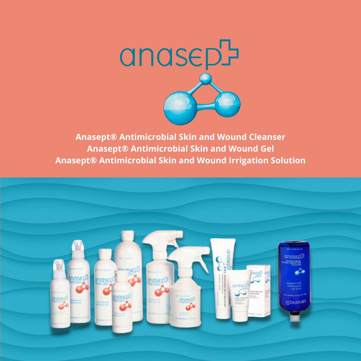 Silverlon1's tweet photo. The Anasept antimicrobial wound cleanser, gel and irrigation solution helps in the mechanical removal of debris, while delivering broad spectrum antimicrobial to the wound site to inhibit bacteria growth. Visit our website for more information: https://t.co/RRc3fppGMw https://t.co/NxnVn9jxGj