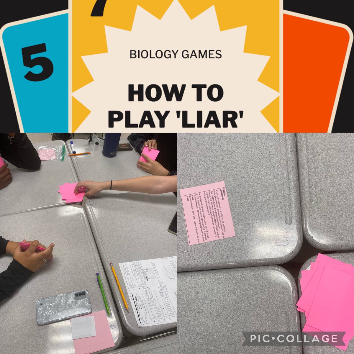 SMHSBio's tweet photo. Ramping up review with our games of the day: Stinky Feet, Pictionary, and Liar. The chaos that took place was insane haha but a good review time 🧠 @SRattlerscience https://t.co/dVwA5zvgRT