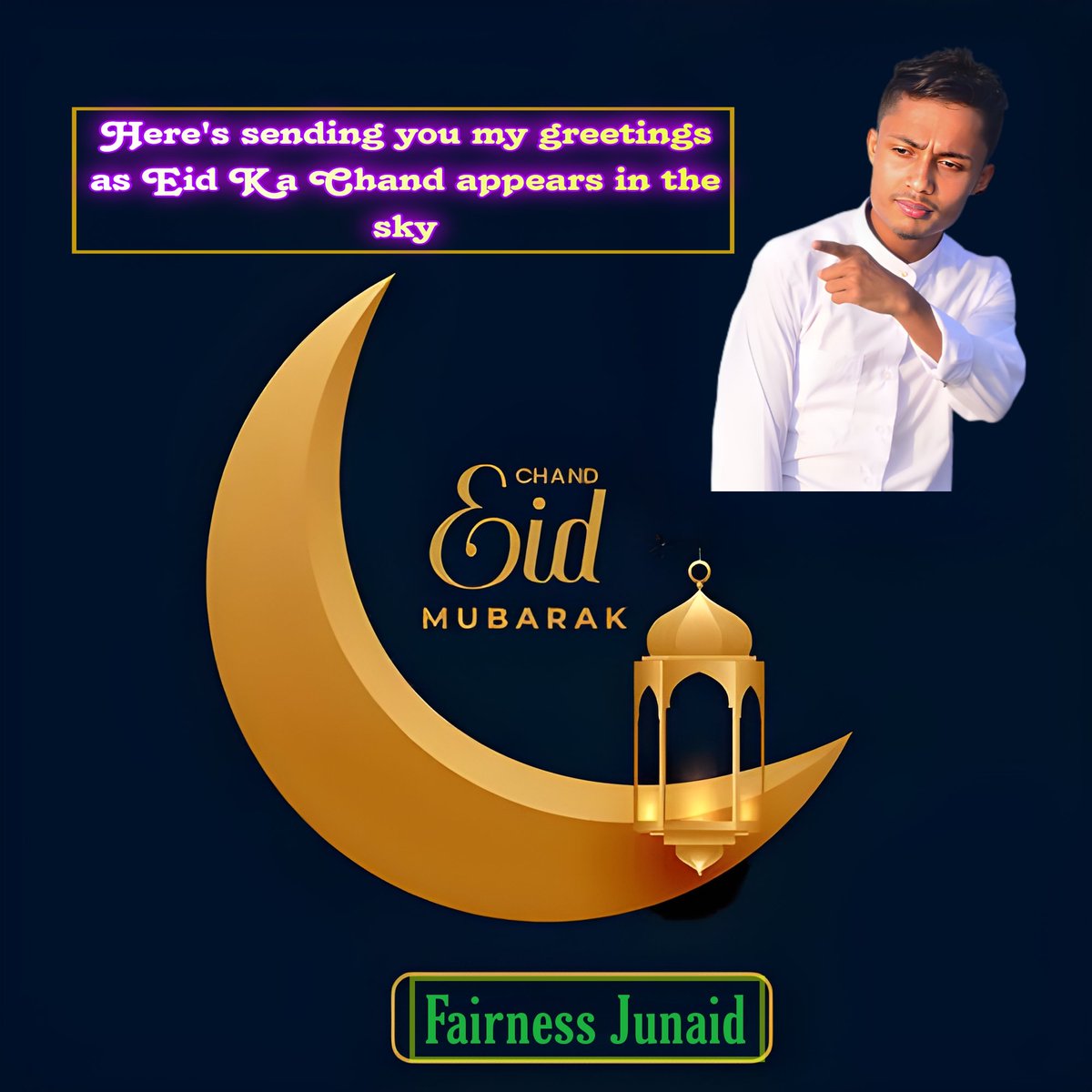 Fairness_junaid's tweet photo. Here's sending you my greetings as Eid Ka Chand appears in the sky.
#Refugees https://t.co/FRzIwrKcMr