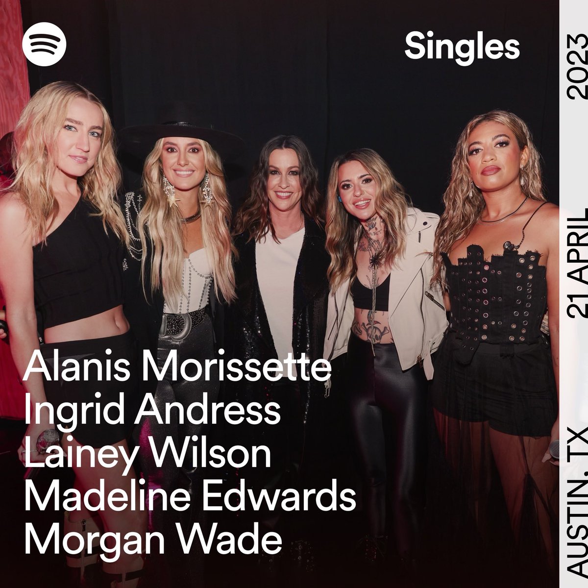 laineywilson's tweet photo. You Oughta Know is out now on @Spotify! Performing @Alanis hit with her and these queens at the #CMTawards is something I’ll never forget. Y’all check it out! https://t.co/oVSJBafARD 

@IngridAndress @themorganwade @madelinemaking https://t.co/MBl7I6GFd1