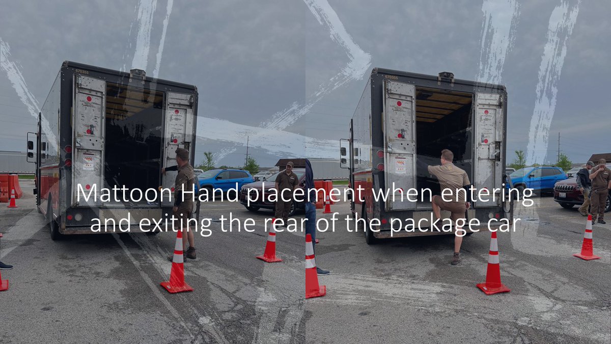 🍩("DONUT" put your fingers here in the "jamb") Demo on proper way to step in and out of a "swing door" <a href="/UPSers/">UPSers</a> #LincolnLeaders <a href="/shawnhamilton44/">Shawn</a>