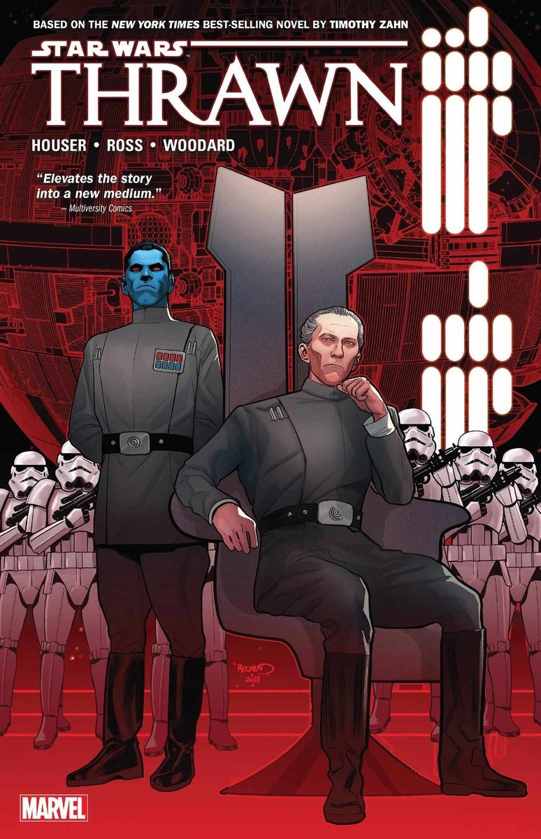 swbooks's tweet photo. On August 1st, 2023, Marvel Comics reprints the #StarWars #Thrawn comic book adaptation from 2019 by Jody Houser, Luke Ross and Nolan Woodard, based on Timothy Zahn's 2017 novel. This happens just in time for the character's on-screen return in #Ahsoka: https://t.co/P3proLdF0a https://t.co/6ZM22jkyDC