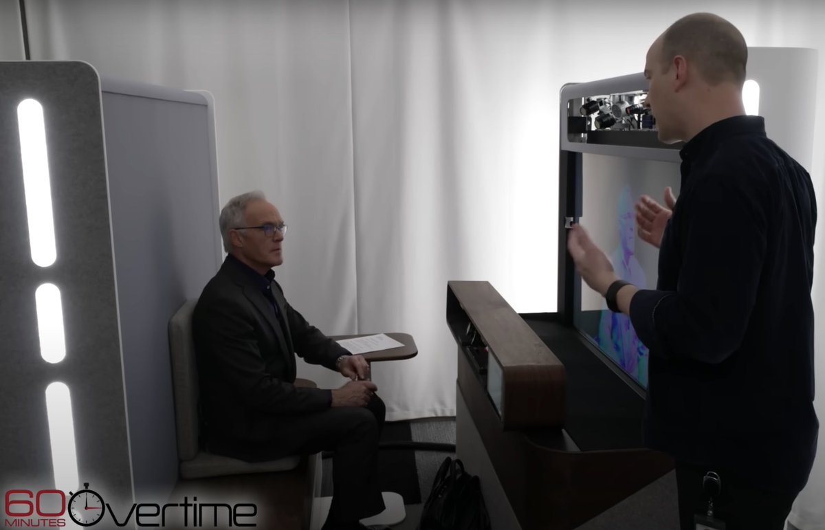 anartker's tweet photo. 📺 Wow, we're on TV! 📺 Project Starline was featured this week on 60 Minutes to showcase Google's many AI breakthroughs 😎

https://t.co/vwb086iQMZ https://t.co/JlpxvU4dw7