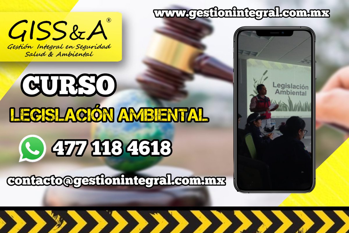 gestion_int's tweet photo. CURSO "LEGISLACIÓN AMBIENTAL".
📃🍃💧♻️

➡️ Conoce la normativa aplicable en materia ambiental con nuestro curso 🤓

✅ Para más información consulta con tu GESTOR AUTORIZADO. 📲

Somos GISS&amp;A 👷🏻‍♀️👷🏻‍♂️

#LEGISLACIÓN_AMBIENTAL #CAPACITACIÓN_Y_ADIESTRAMIENTO https://t.co/AnKQjMIPQh