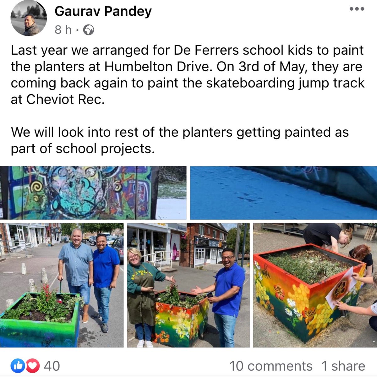 An exciting opportunity for our students to be involved in a community project again. Bring on May 3rd! 🎨 @deferrers @deFerrers_6th @ArtDeferrers  @DerbyCC @derbyshire_live #wallmurals #skatepark #renovation #community #arts #project