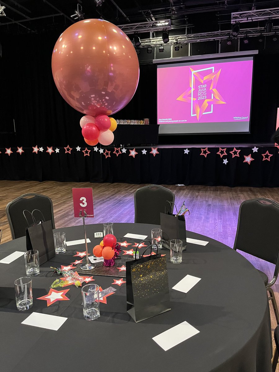 wiltscouncil's tweet photo. We’re getting ready for a very special event this evening. Our Star Awards will celebrate the personal achievements of our children in care &amp; care experienced young people. Looking forward to a great evening! https://t.co/UlVycjqDsW