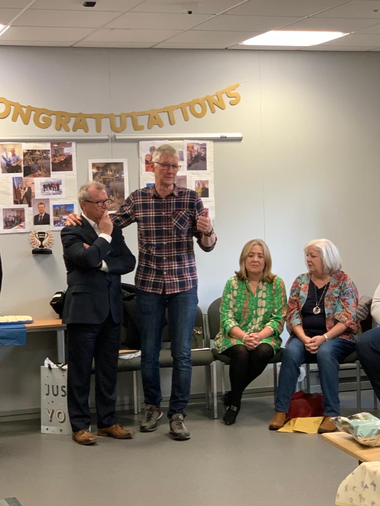 Cheshire Probation (@cheshire_ps) on Twitter photo John is taking Flexi retirement to start a new role with the PCC. He's a true Probation 'lifer' - 39 years! Lovely to see our old Chief officer <a href="/stevejcollett/">Steve Collett</a> & members of the SLT come back to share this moment with John & talk about the legacy he is leaving. #TeamCheshire John is taking Flexi retirement to start a new role with the PCC. He's a true Probation 'lifer' - 39 years! Lovely to see our old Chief officer <a href="/stevejcollett/">Steve Collett</a> & members of the SLT come back to share this moment with John & talk about the legacy he is leaving. #TeamCheshire