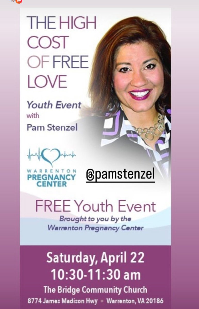 pamstenz819's tweet photo. If you are in the Warrenton, Virginia area and have teens or know teens!! Join us Saturday morning!!! #sexualintegrity #chastity #prolife #prolifegeneration https://t.co/WPwzx7BO2t
