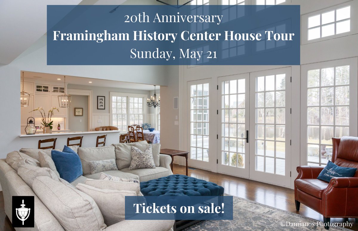 Have you purchased your <a href="/FraminghamHist/">FraminghamHistoryCtr</a>  #FraminghamHouseTour ticket(s) yet? Tour 6 homes on Sunday, May 21, 12-5pm, and bring a friend! Tix: $35 ($30/FHC Members). Link: bit.ly/3KRha0h #housetour #localhistory