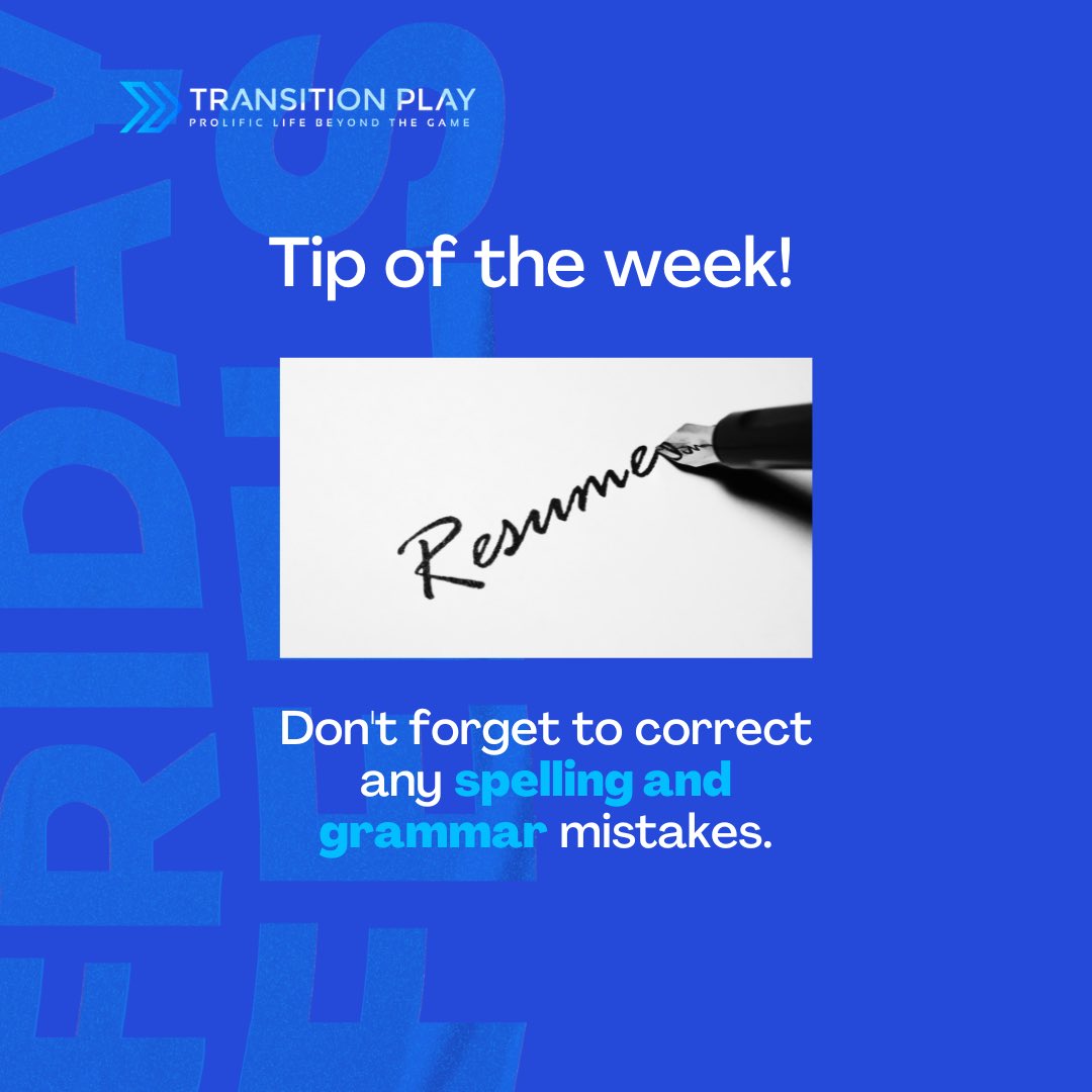 transition_play's tweet photo. Carefully reading through your resume is an opportunity to make the necessary corrections before sending it to a prospective employer. Mistakes happen but if there is a way you can avoid them then why not try that instead of taking the little things for granted? https://t.co/8UOJEskobA