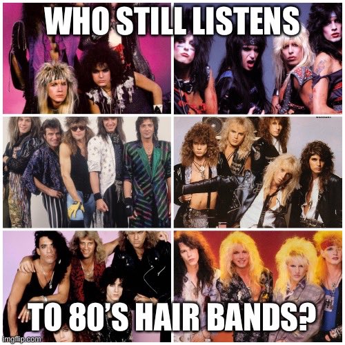 Rockdecades's tweet photo. 🙋🏻‍♀️🙋🏻‍♀️🙋🏻‍♀️

Do you? Who is your favorite band? Doesn't have to be pictured. 
What 80s band is kicking ass today?? https://t.co/nB1TzXs2WO