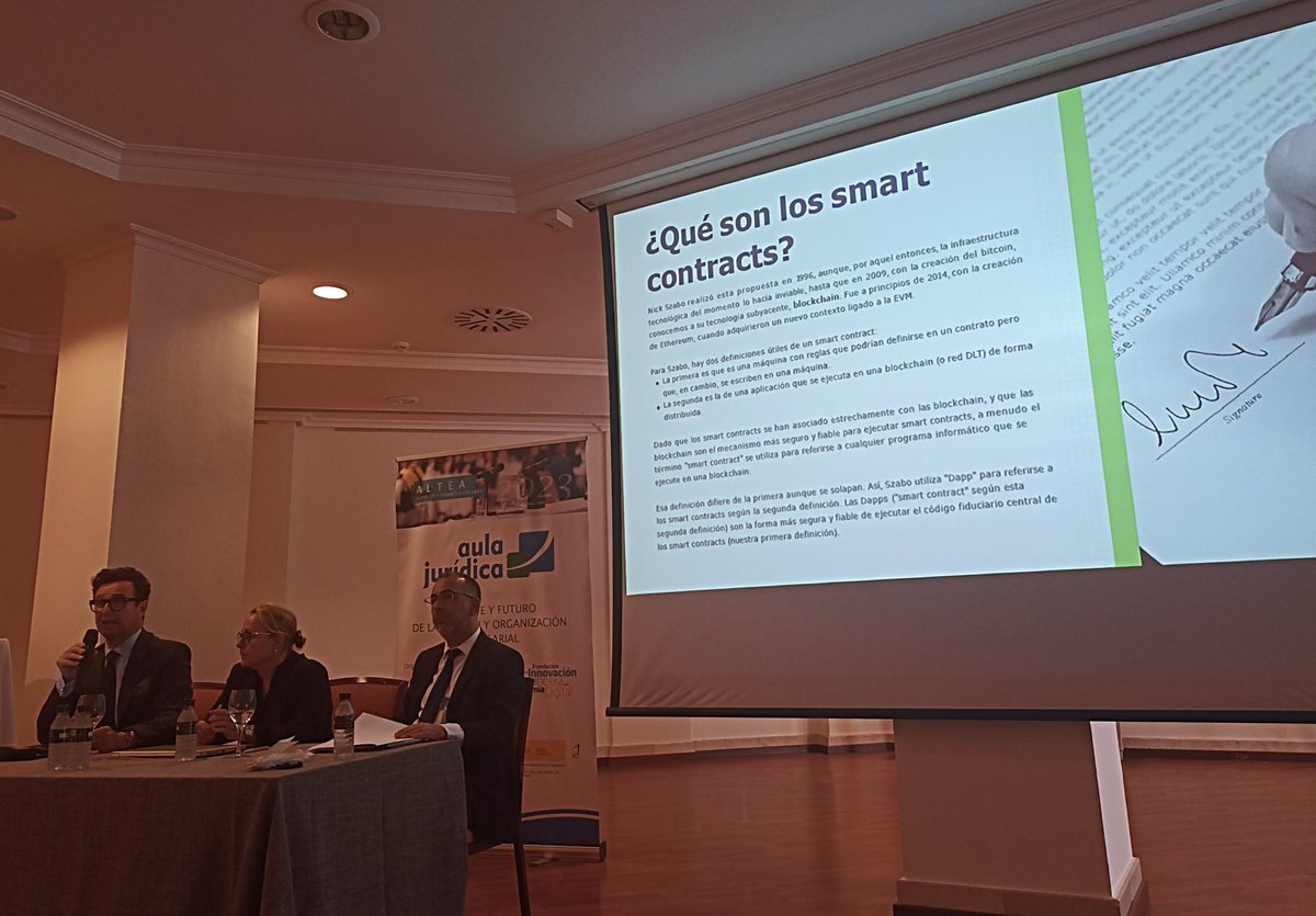 fundacionfifed's tweet photo. Las #IJornadasAltea2023 han tocado a su fin con la exposición sobre #smartcontracts de @vicentejoseggil y el #teletrabajo del magistrado Francisco Cano Marco. Gracias a todos los participantes por hacer de esta primera edición todo un éxito. Nos vemos el próximo año en #Altea! https://t.co/BvAe9OPPMV