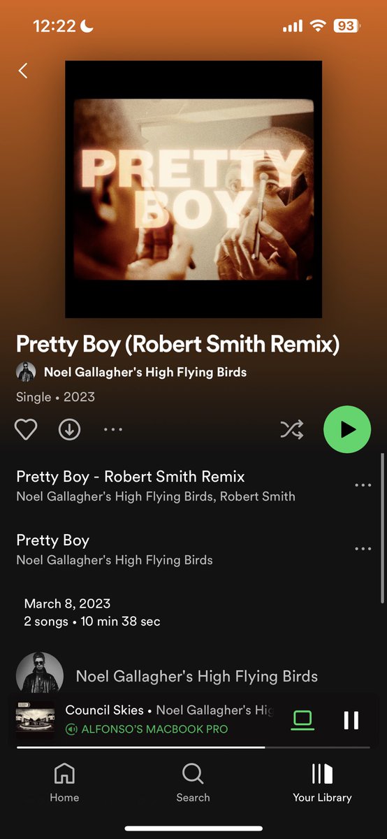 JauuarFons's tweet photo. Noel Gallagher just put out the 4th song of a body of work he’ll be releasing at some point in the future. The song is released along with the past 3 singles. Accumulating momentum from previous singles into each new release. Bro literally uses the same cover art https://t.co/YlxZp4SUWr