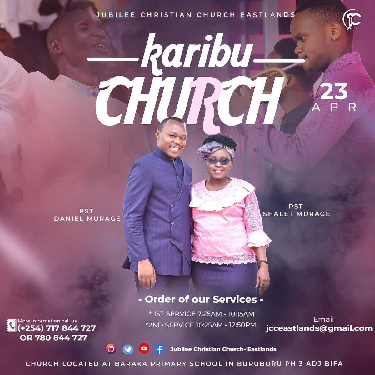 Jcceast's tweet photo. You are invited to our SUNDAY SERVICE. Come let's worship GOD together!
NB:
• Children's Church runs concurrently with both Services.
• Teens Service after the 2nd Service
You shall TESTIFY!!
#PossessYourPossession
#JCCEChangingLives
@pastordanmurage @l https://t.co/K6oELEWrgY
