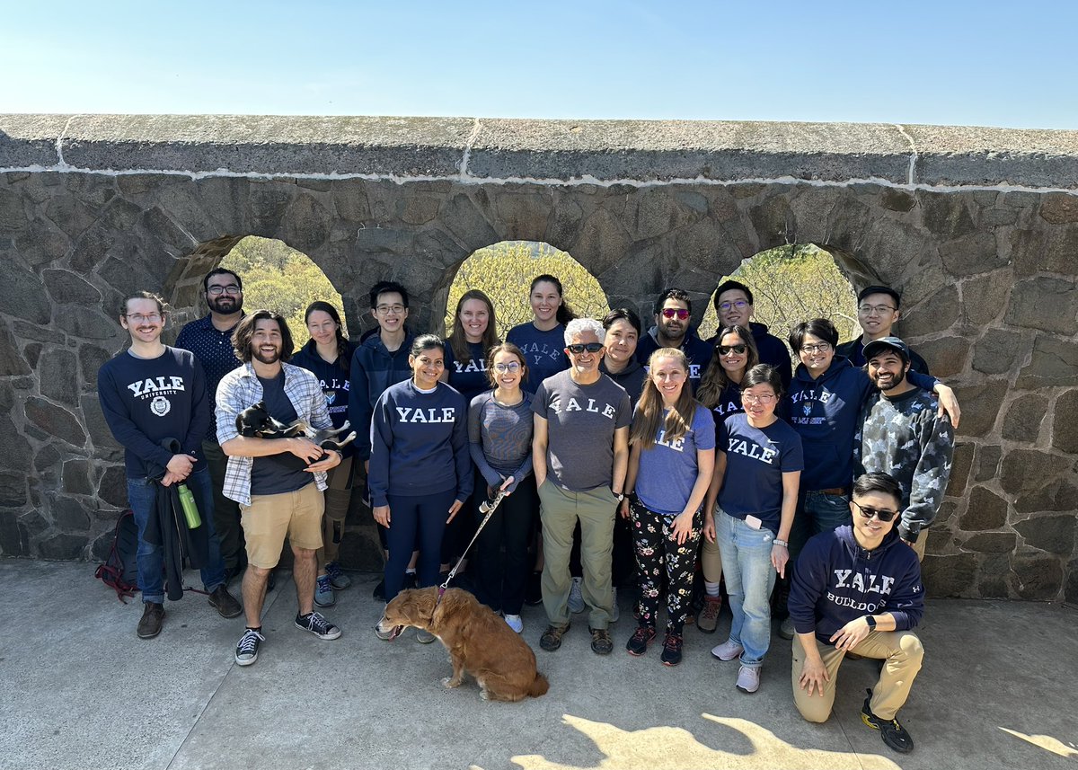 Beautiful spring day in New Haven, CT.  Our first group hike this year at Sleeping Giant State Park (@hikethegiant), instead of the weekly group meeting.   @YaleEnvEng       @YaleSEAS