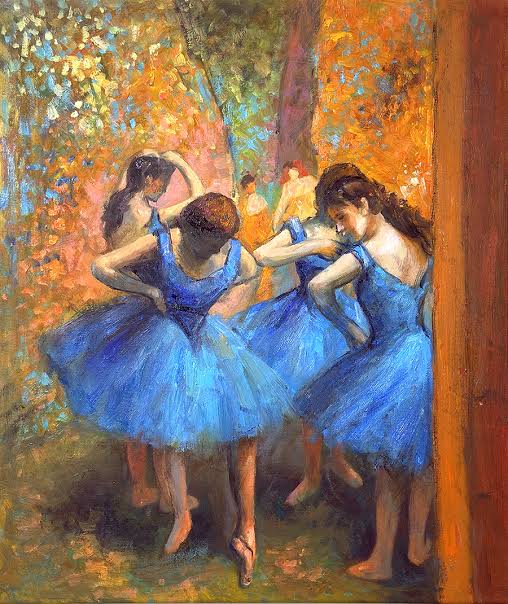 karmensany's tweet photo. @ladamadebath Este tuit se contesta 
con tu pintura favorita.
Edgar Degas 
Dancers in Blue https://t.co/OG7K1Xr5ok