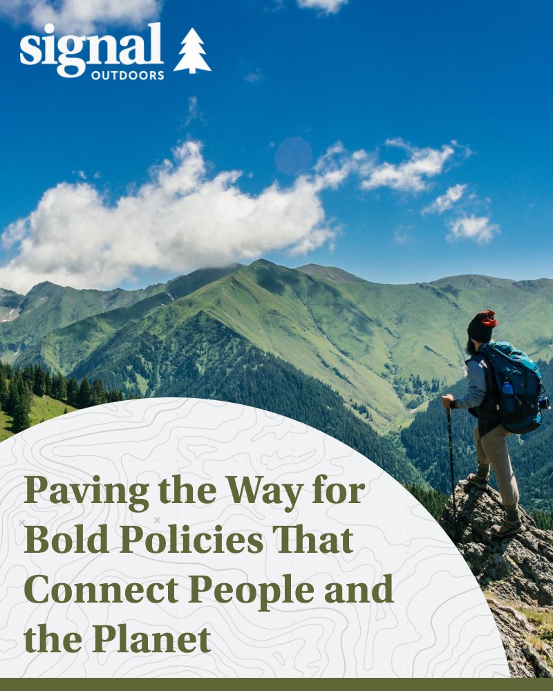 At Signal Outdoors, we are committed to advancing policies for future generations and providing everyone with opportunities to discover our nation’s incredible outdoor spaces. #SignalOutdoors #EarthDay signaldc.com/paving-the-way…