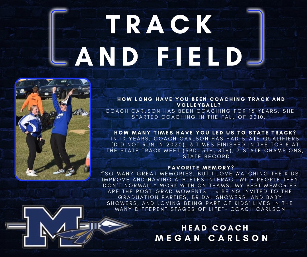 MonteSchoolsIA's tweet photo. Coach Carlson has been a tremendous influence in Montezuma athletics in her time in our district. This coaching spotlight shines a light on the girls track and field program's success and some of her favorite memories! https://t.co/t4oeDxptQJ