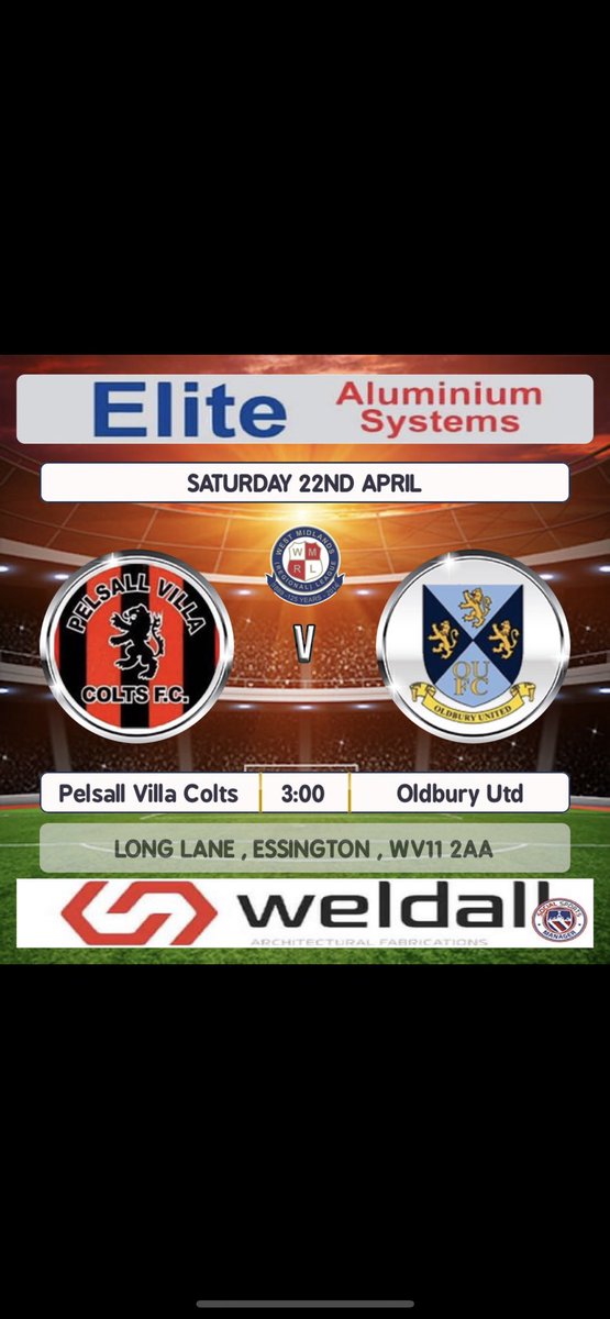 ‼️ HOME GAME ‼️

Tomorrow we welcome <a href="/oldburyunited/">OU</a> to Long Lane in our last home game of the season. All support needed and welcome for the lads tomorrow 💪

🏟 Long Lane Park
📍 Long Lane, WV11 2AA
⏱ 3:00pm KO
💷 Adults £3 (kids free)
🍻 Open (cash &amp; card)

❤️🖤