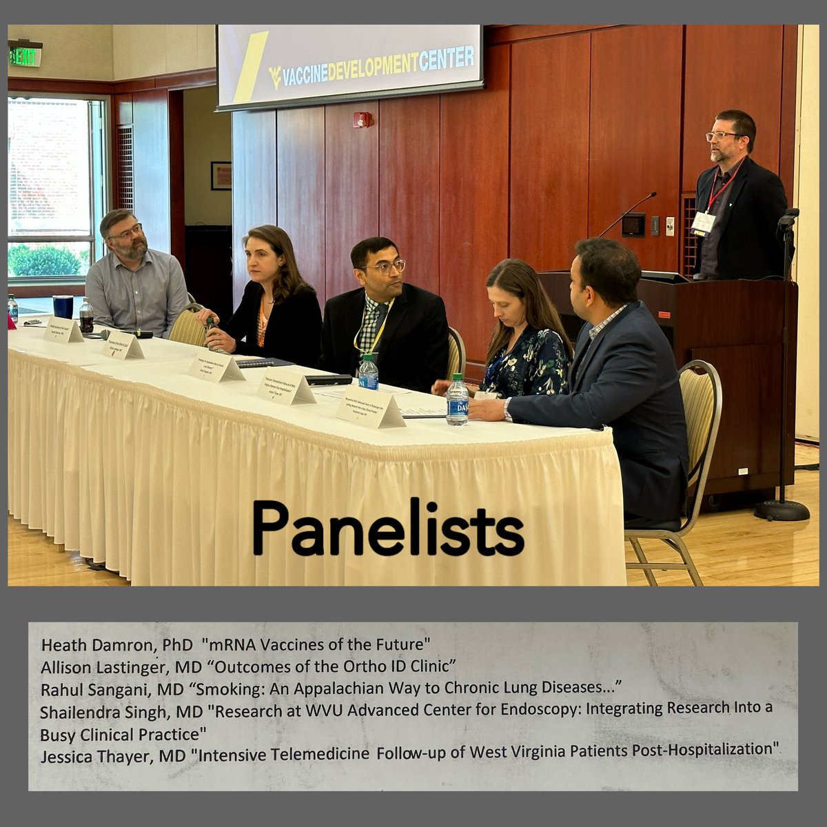 WVU Department of Medicine (@wvudeptofmed) on Twitter photo Group discussions are a great way to help others to explore, discover and strategize research efforts and opportunities. 
Fostering productive learning relationships, our panelists shared their wisdom and insights with research day participants. Group discussions are a great way to help others to explore, discover and strategize research efforts and opportunities. 
Fostering productive learning relationships, our panelists shared their wisdom and insights with research day participants.