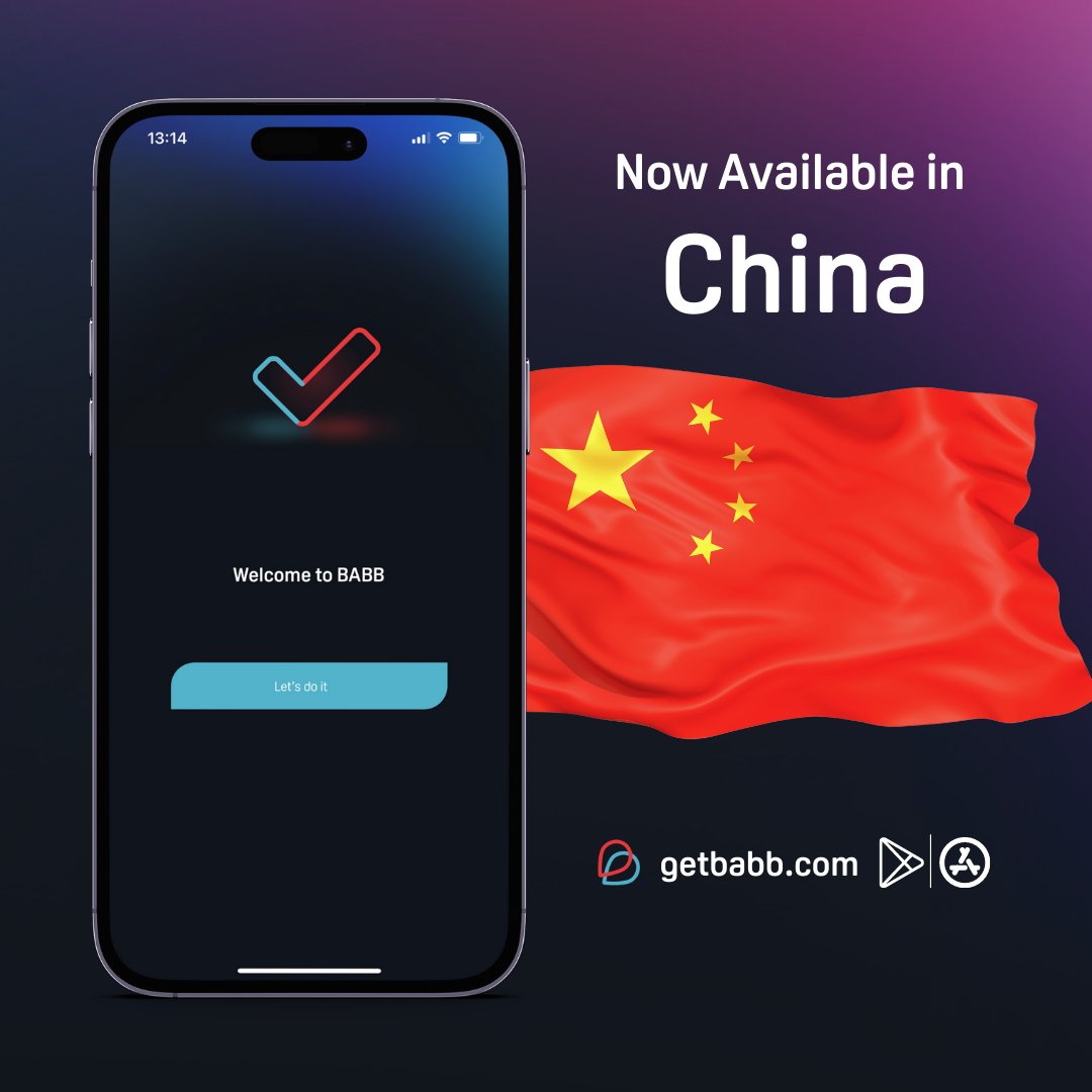 getbabb's tweet photo. Nฤญ Hฤo Babbians!
It's time to send and receive support from your family and friends in China!
The BABB app is now available in both Apple Store and Play Store!
Get BABB: https://t.co/XVpJH3YLGW
#BABBApp #China #FinancialInclusion https://t.co/guklgnVbY7