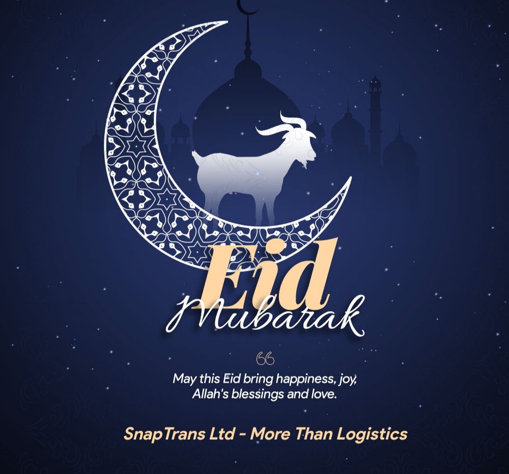 snap_trans's tweet photo. Eid Mubarak to all our dear friends and stakeholders! #Eid2023 #EidMubarak #SnapTrans #MoreThanLogistics #Ramadan2023 https://t.co/7q774obHVl