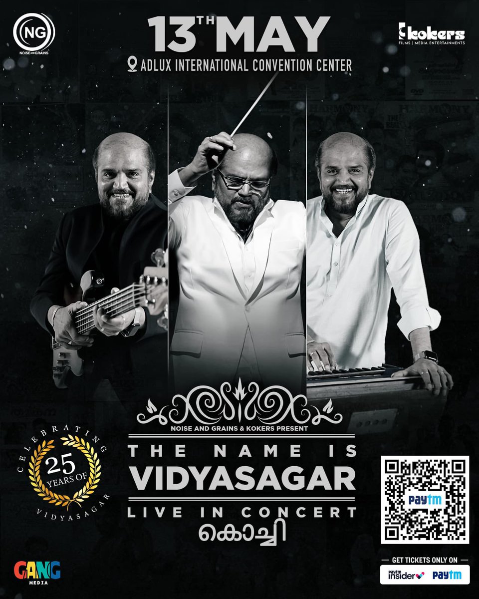 onlynikil's tweet photo. Cochin, Mark your date - May 13,2023 at Adlux International convention centre 📌
“The Name Is #VIDYASAGAR 🎶”
Live in concert, Cochin 🛶
#25yearsofcelebration
Tickets Out Now: https://t.co/TmKLptdsA9
@VIDYASAGARMUSIC @karya2000 @itisveer #GangMedia @NoiseandGrains @onlynikil
#kokersmediaentertainments
#Liveinconcert #Chennai #paytminsider