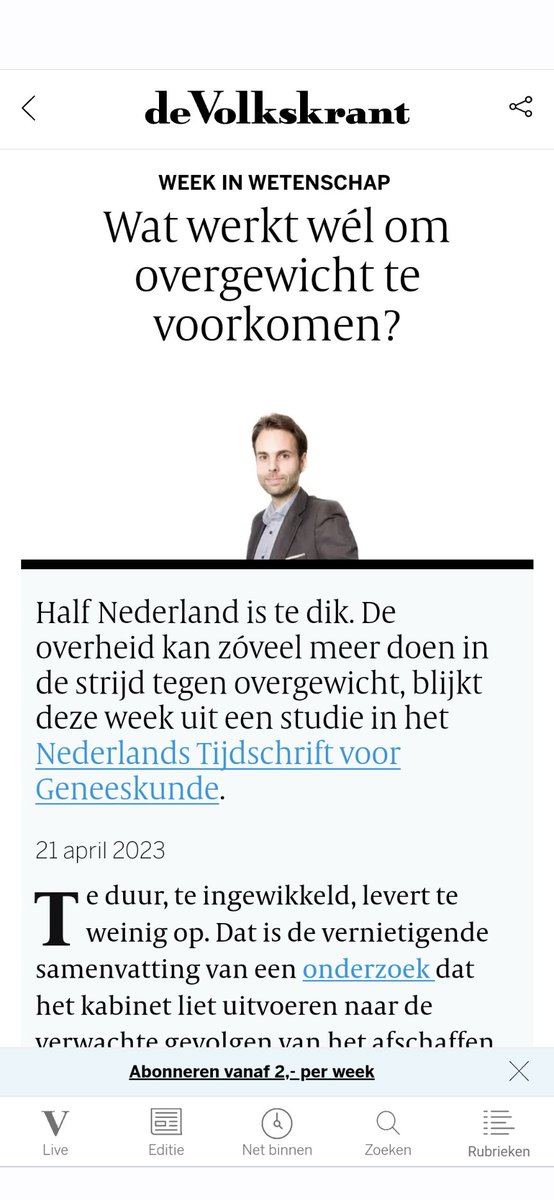 JoreintjeM's tweet photo. Mooi dat diverse kranten dit weekend aandacht besteden aan de preventie van obesitas via het gezonder maken van de voedselomgeving - dit is precies waar mijn onderzoek zich op richt! 

@primaverafranco @JosineStuber @SupremeNudge @toniemudde @volkskrant @trouw https://t.co/HoNaaGlSCx