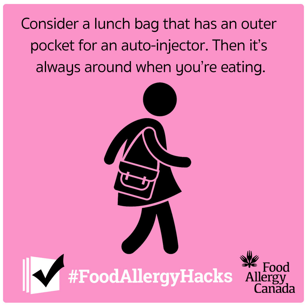 FoodAllergyCAN's tweet photo. Who doesn't love a great accessory! Tell us where you keep your #epinephrineautoinjector when eating lunch 🍽️
#FoodAllergyHack #FoodAllergy #Friyay https://t.co/qRQZWAZWv6