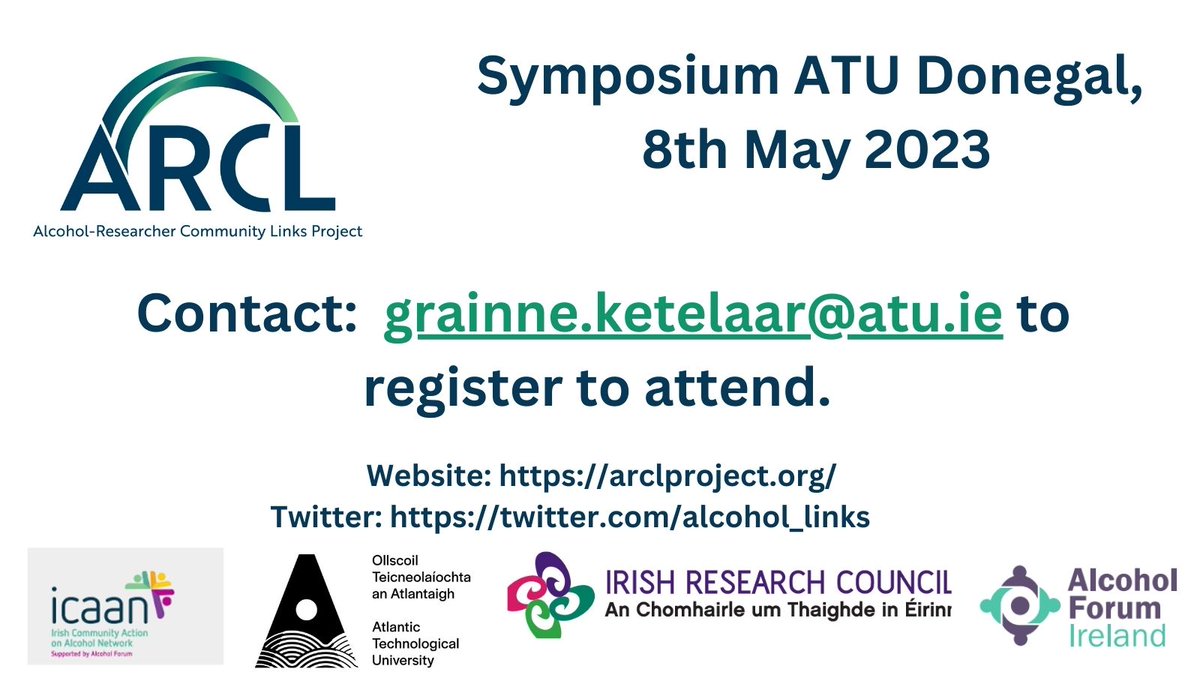 alcohol_links's tweet photo. Speaker profiles in the coming days 

Please share - places limted so register soon https://t.co/Gl9ZiKkqZj