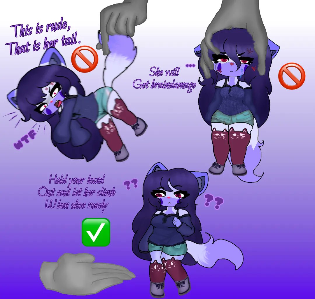 Pexzii's tweet photo. That one how to hold x / how to handle x meme thing but Its tanya?? ๐คฏ๐คฏ #pexziibelle #artistsontwitter #tanya #furryartwork #furryfandom #ibisPaintX #ocart #howtohold #meme #Idk https://t.co/H0XveTgSNb