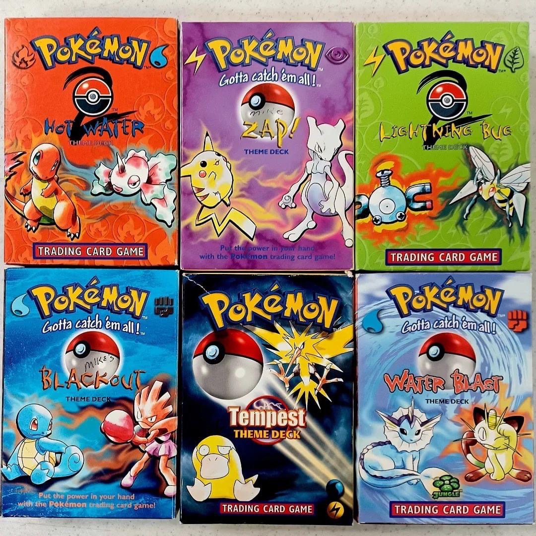 NewWaveHobbies's tweet photo. Wow! These old #pokemon theme decks are super cool. We opened the "Hot Water" box up and the previous owners never even punched out the damage counters! #vintagepokemon #rarepokemon #firedeck https://t.co/Qw0rUoyJB9