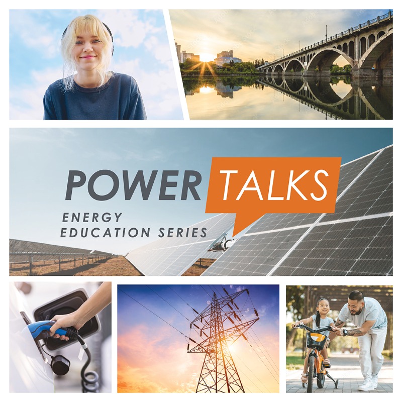 SaskPower's tweet photo. Join us TODAY at our power talk series from 12 to 1:30 pm or 6:30 to 8 pm. We’re hearing from our project team about our SMR Nuclear Planning Project. This is your chance to learn more about the topic and ask questions. Can’t wait to see you there! #PowerTalks
