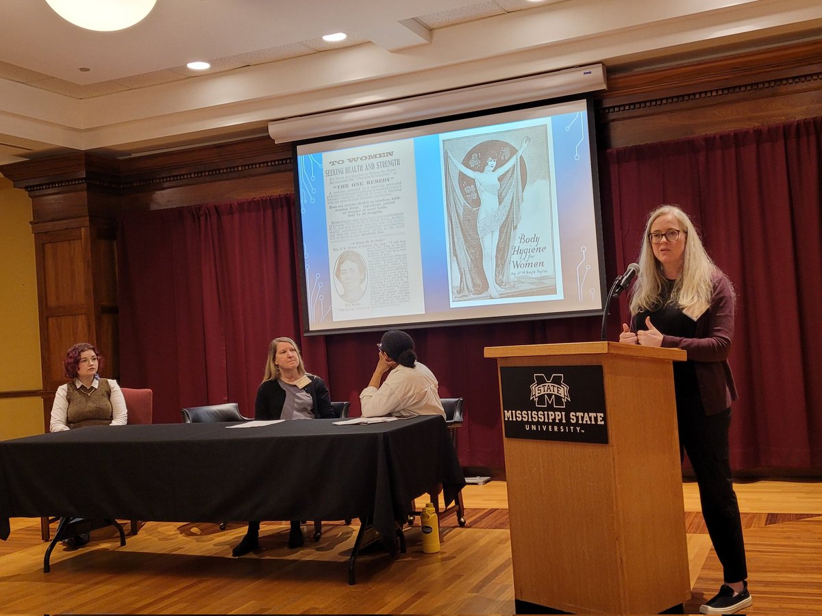 #SocMissArch2023 Day 2: @USMCookLibrary's @clawfoottub, Diana Simpson, and Dipper Nobles present on "Collecting, Describing and Discovering Women's Health Ephemera for Student Research and Exhibits."