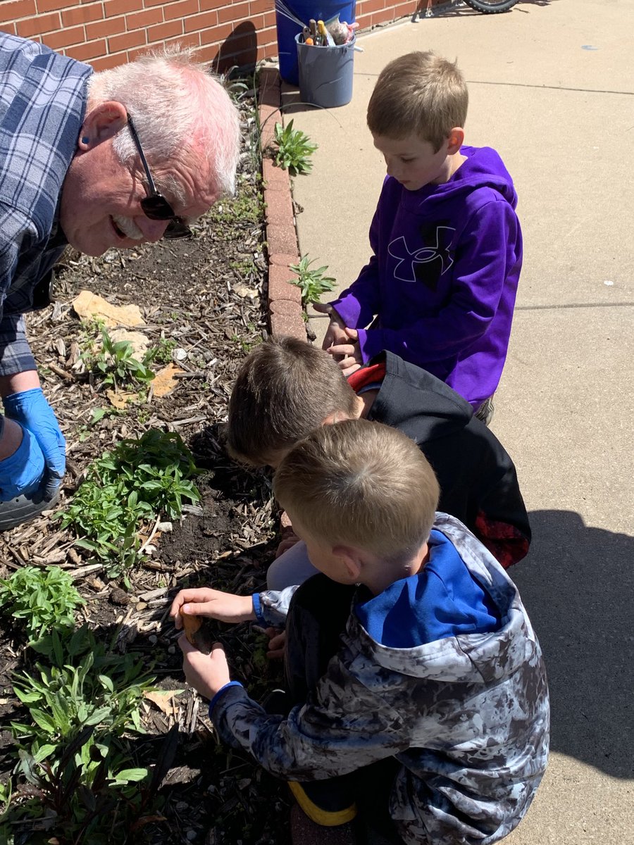 tiffstweets2's tweet photo. 1st Graders planting herbs &amp; vegetables and pulling weeds with our Master Gardener friends! 🌎 Day Fun! #TBW #bluejaysatwork https://t.co/9opuPevjKI