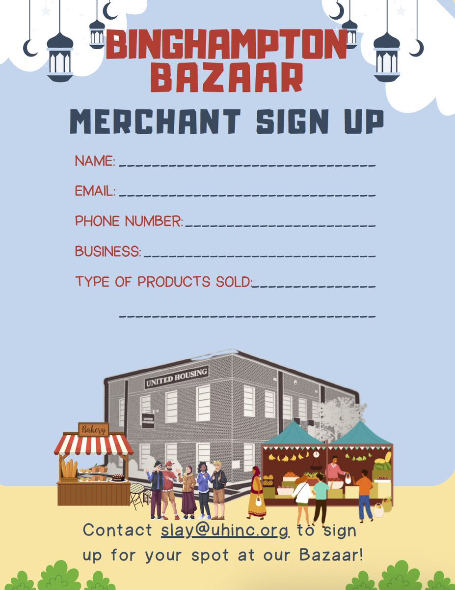 Our partner and supporter of Housing Justice work, United Housing Inc, is moving into the Binghampton Neighborhood (Former Caritas Village Building)! They have invited the CTC community to their upcoming yard sale. Contact slay@unic.org to sign up for your spot at the Bazaar!