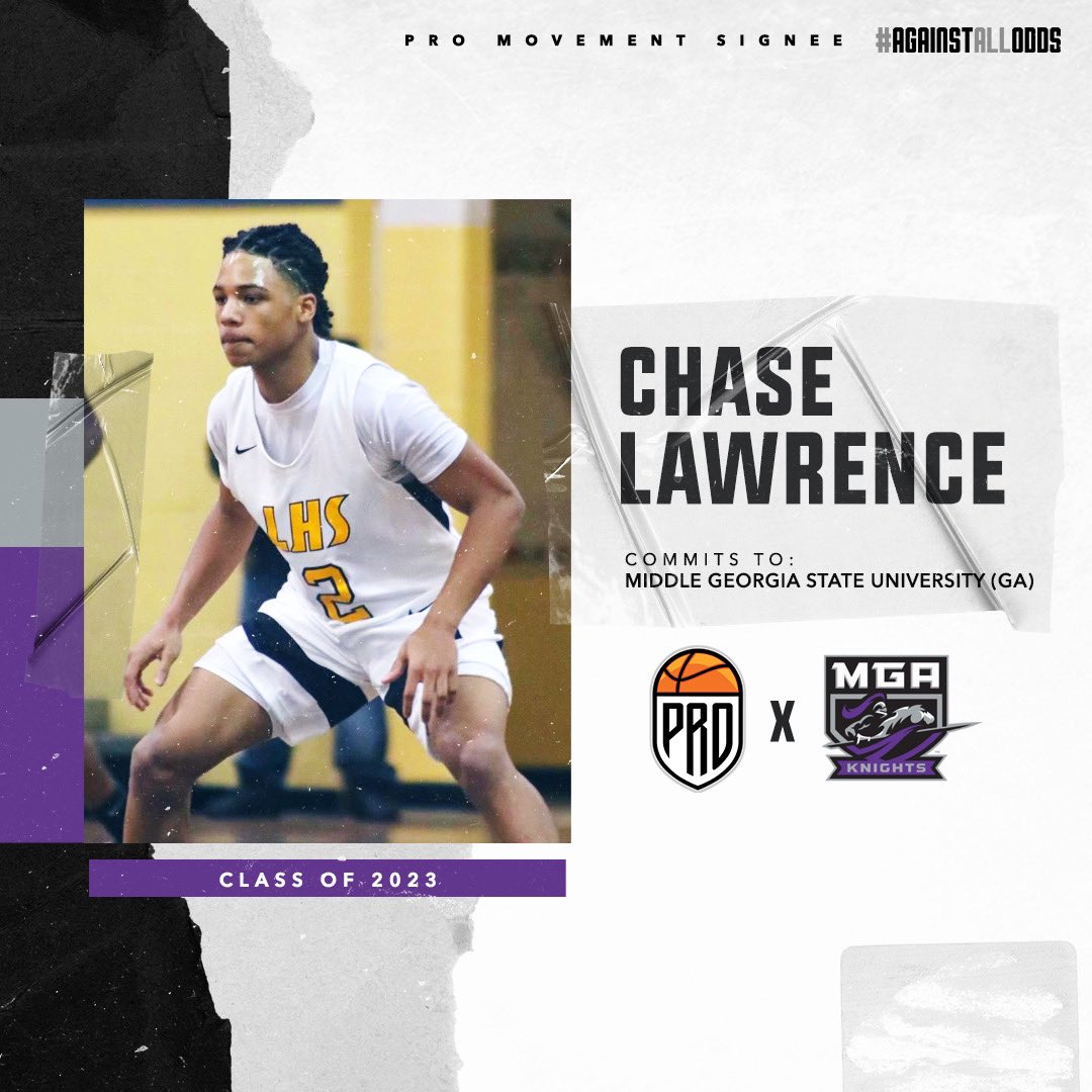 🚨COMMIT ALERT🚨

‘23 <a href="/CLaw2023/">Chase Lawrence 2023</a> (Lithonia) has committed to <a href="/MGAKnights/">Middle Georgia State Knights</a> ❗️

Congratulations Chase💯

READ STORY🏀⤵️
probball.net/chase-lawrence…

Join The #PRO Family, Get Your Offer⬇️
probball.net/prospectplacem…

✅94% Success Rate
✅200+ Student-Athlete Placements

#Elevate