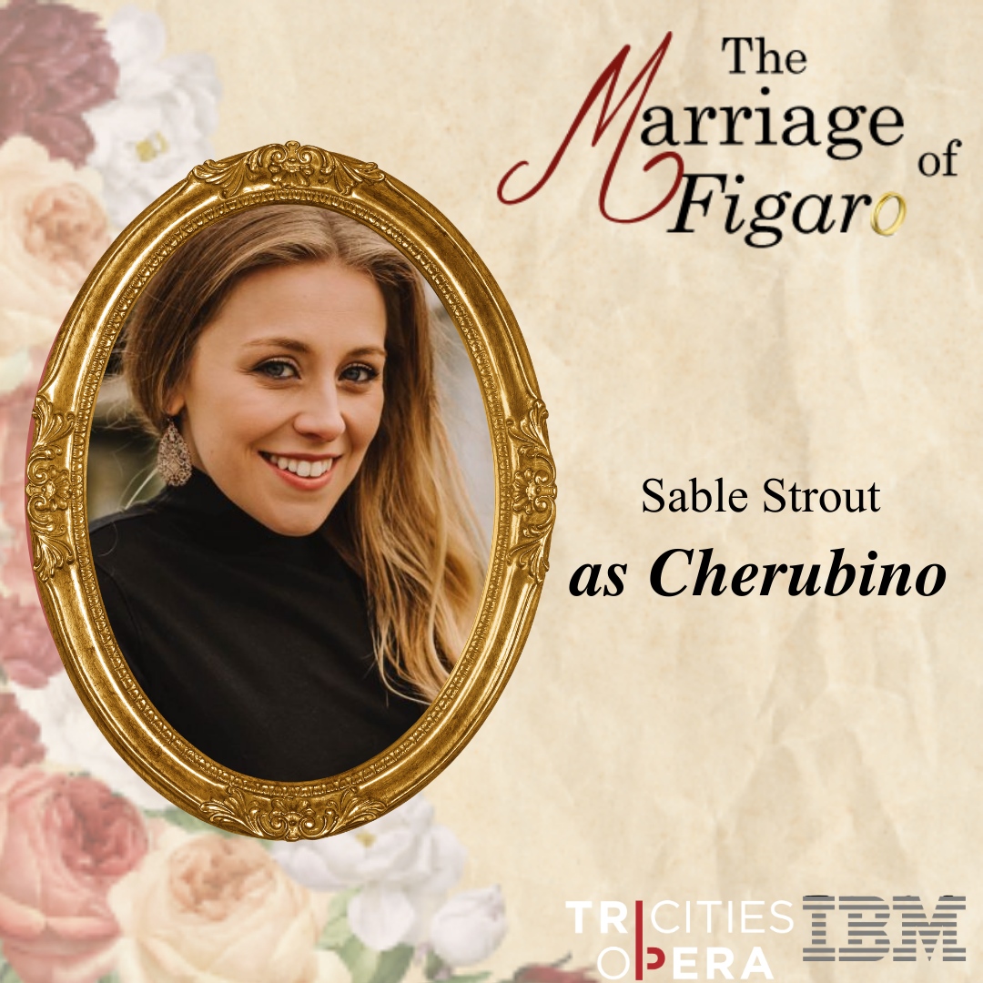 tricitiesopera's tweet photo. Our Cherubino will be portrayed by Sable Strout. This will be Miss Strout's TCO debut. The mezzo-soprano hails from Maine where she made her first professional debut as Paggio in Rigoletto. Since then, she has performed with a number of companies nationwide, including Opera Sa... https://t.co/nLLhYobvbi