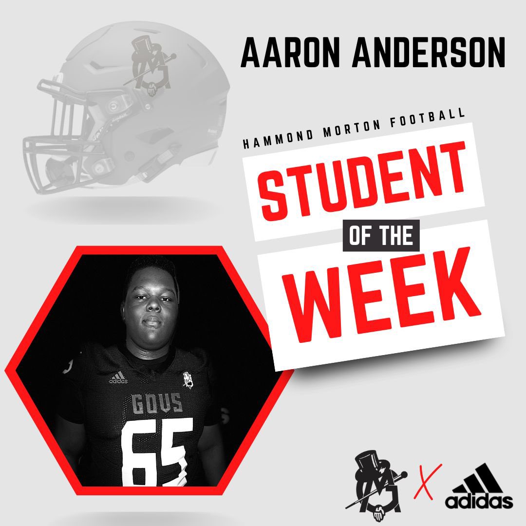 This weeks <a href="/MortonGovsFball/">Governors Football #WAWG</a> Student of the Week is <a href="/AaronAndersonM2/">Aaron Anderson-McLaurin</a>!  All A’s and B’s, kid is getting it done in the classroom!
