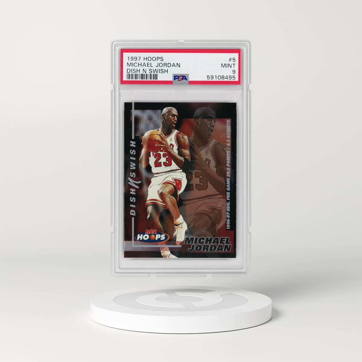 On this day in 1996, the Bulls set a new NBA record with a 72-win season. They held it until the Warriors edged them out with a 73-win season in 2016

With only 45 examples graded PSA 9, this Hoops card is a relic of the Bulls dynasty era – now secured in the vault &amp; onchain 💎⛓️