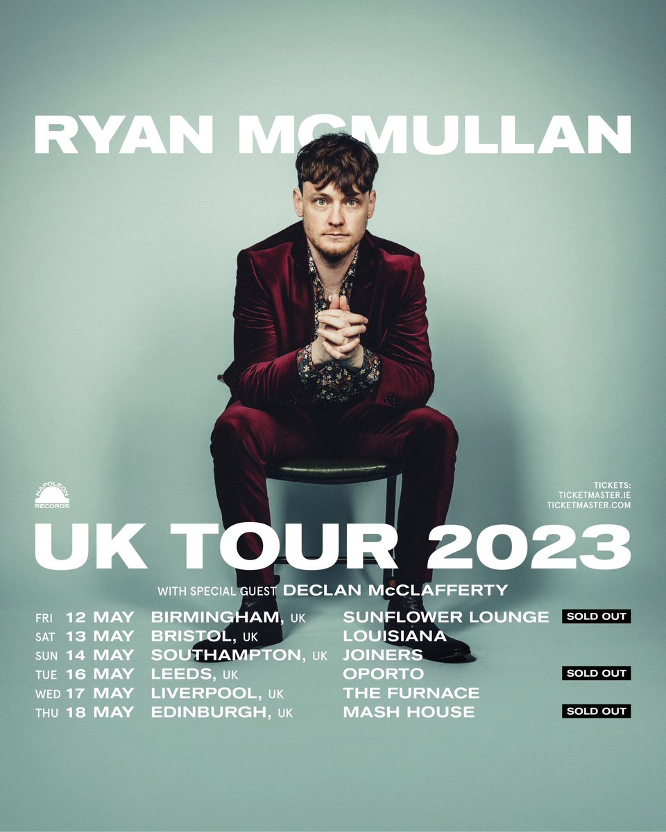 The blue tick is gone, but I am still the only me, so please don’t fall for scammers. I will never message you asking to send me money.

With that being said, tour starts in 3 weeks so please buy a ticket and come along. Merchandise will also be available
Linktr.ee/ryanmcmullan