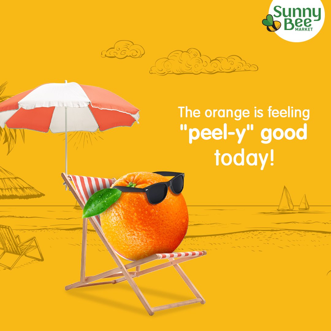 Orange is feeling peel-y good today; you can too! Eating an orange daily is a wonderful way of providing your body with the goodness of antioxidants &amp; phytochemicals.  #SunnyBeeMarket #GatheringGoodness #RedefiningRetail #GroceryShopping #FreshProduce #Essentials #Oranges #Fruit