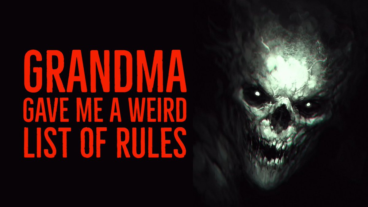 Check out the new creepypasta story now live on my channel

"Grandma Gave Me A Weird List Of Rules" Creepypasta

youtu.be/SYMJm9wV_co