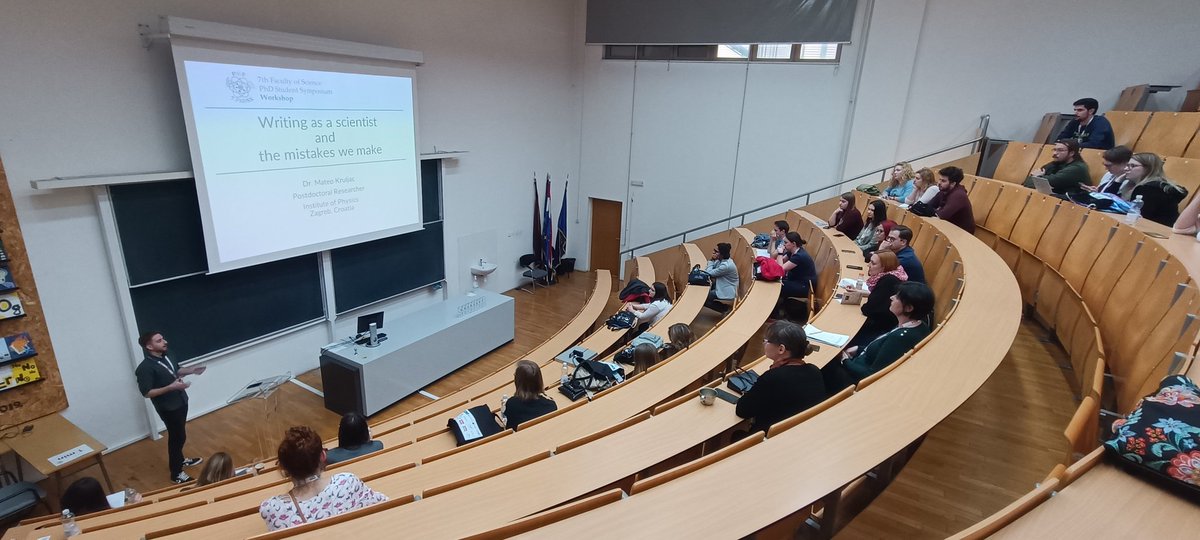 Great Workshop was held today by one of the members of the Orgnizing Committee, our Dr. Mateo Kruljac "Writing as a scientist and the mistakes we make"