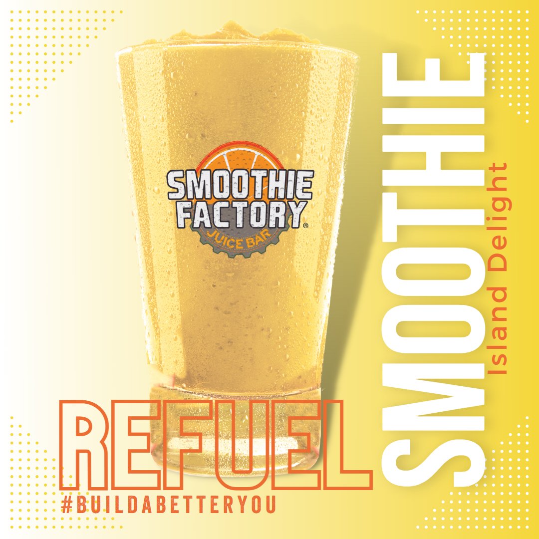 smoothiefactory's tweet photo. Nothing beats a refreshing smoothie from Smoothie Factory to replenish your energy and boost your mood. Choose from a variety of flavors and toppings to customize your smoothie to your liking. https://t.co/DdSlCeDyJ8
