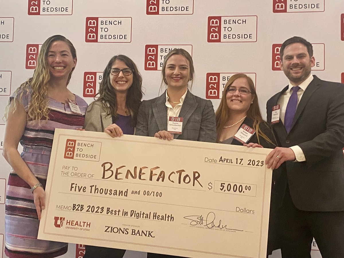 uarizonalaw's tweet photo. This week, the UX4Justice team, which includes @uarizonalaw &amp; @UBusiness students, won Best in Digital Health Award at Bench to Bedside for their work on Benefactor, a digital tool designed to help navigators submit applications for Social Security Disability benefits. Congrats! https://t.co/uTyPP7jtqS