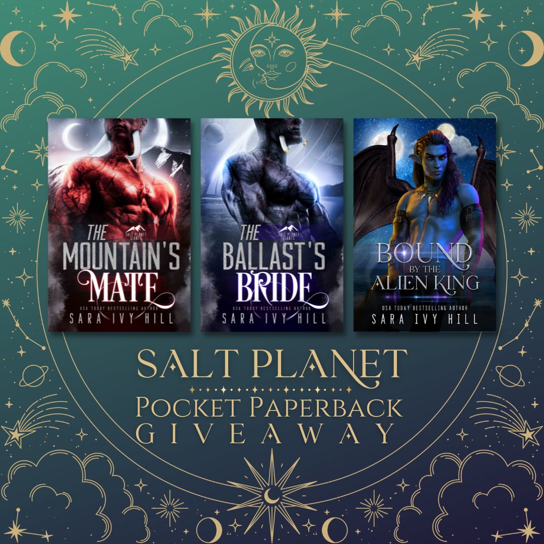 Like your alien romance seasoned with sweet, spicy size-difference? I’m giving away pocket paperback editions of the books in my Salt Planet Giants series! Giveaway ends 4/30.

kingsumo.com/g/bcc62i/salt-…

#alienromance #monsterromance #steamyromancebook